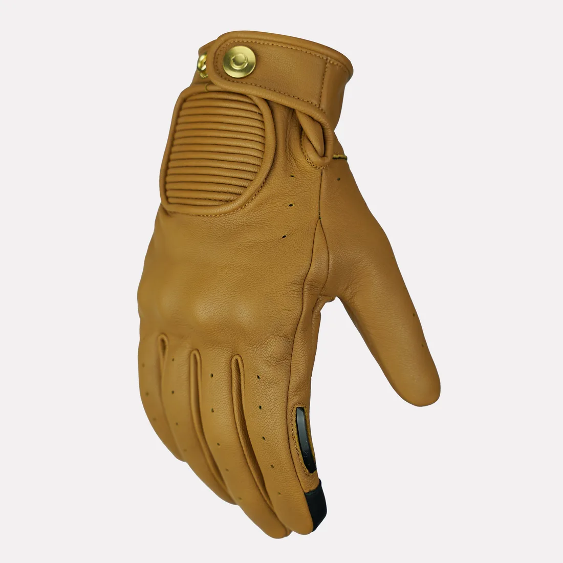 Sand Hedon Crafted Hands motorcycle gloves shown in profile